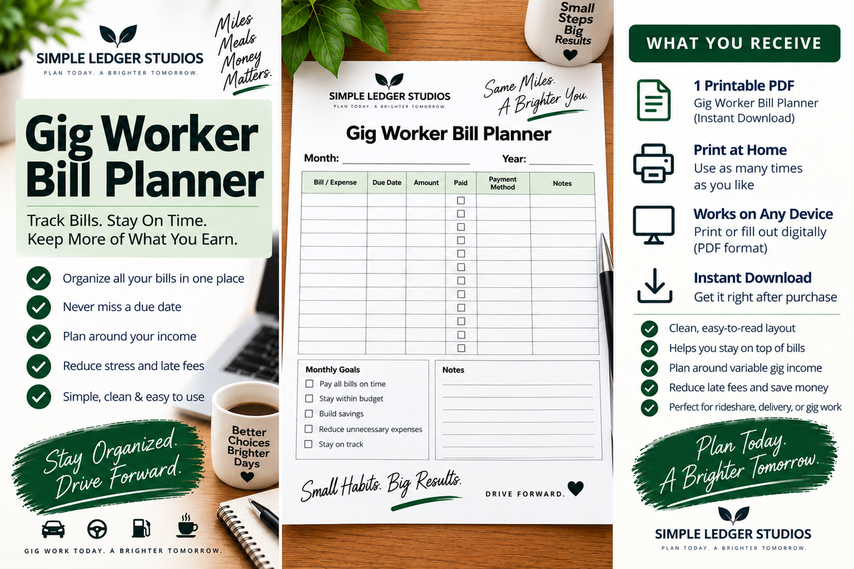 Gig Worker Bill Planner example