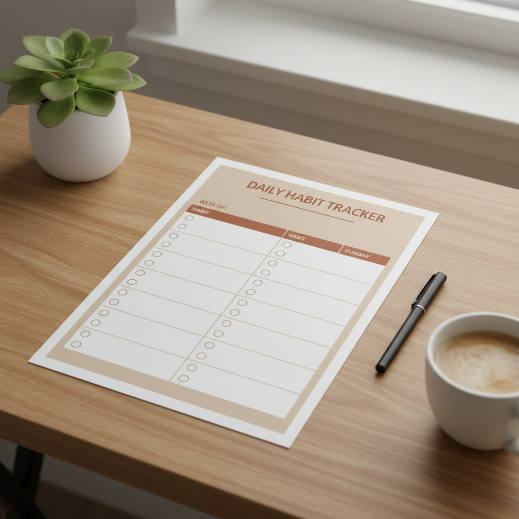 Daily Habit Tracker – Printable