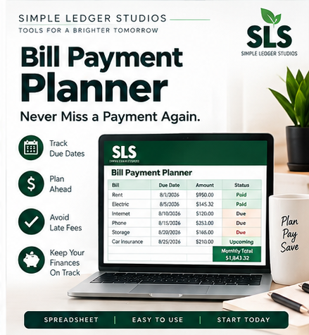 Gig Worker Bill Planner by Simple Ledger Studios