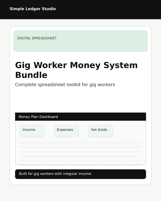 Gig Worker Money System Bundle cover by Simple Ledger Studio