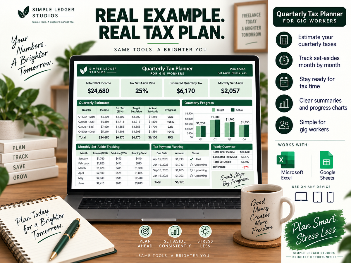 Quarterly Tax Planner filled example