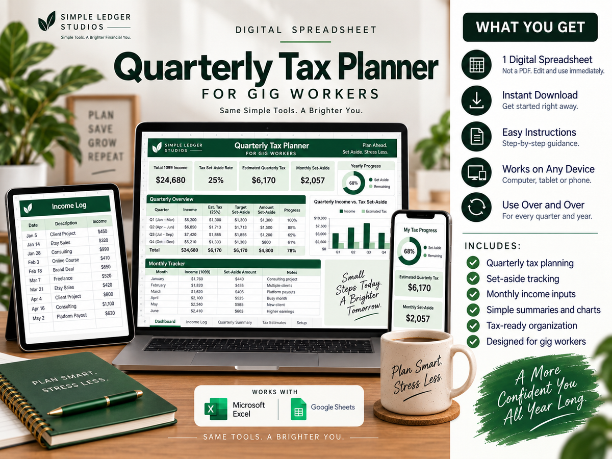 Quarterly Tax Planner features